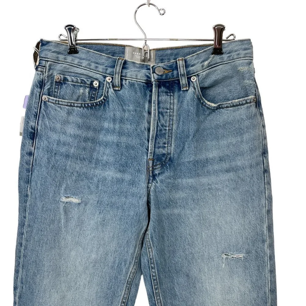 Everlane Broken In Blue The Everyone Vintage Jean Size E3 x 32 M 28/ W 26 NEW - Picture 3 of 11